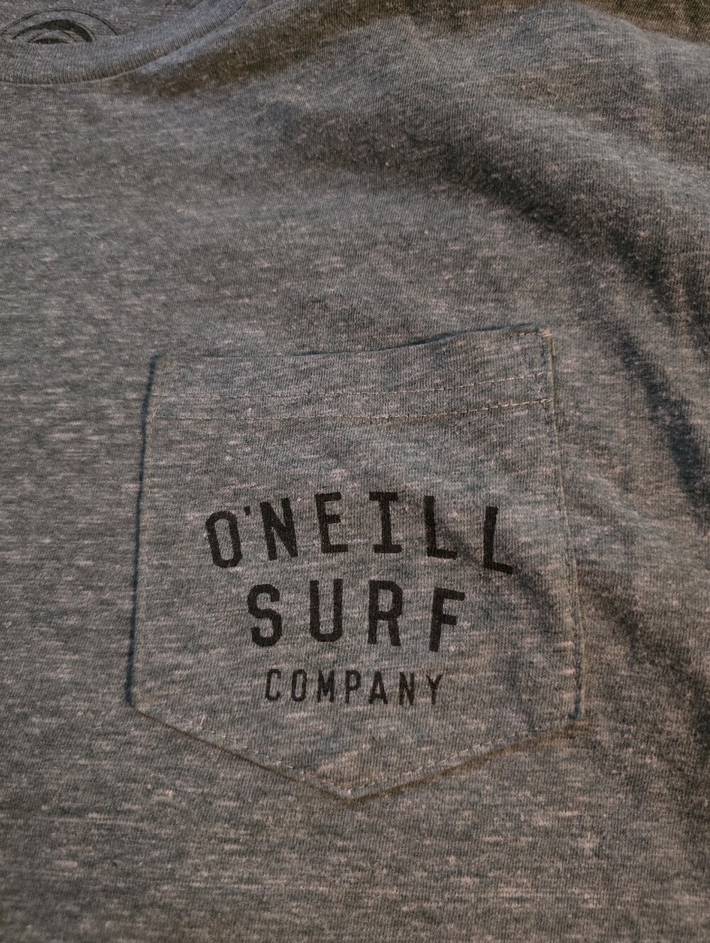 O'Neill Men's Heather Charcoal Pocket Tee with Logo